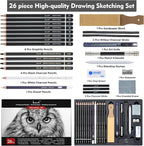 Brusarth Charcoal Pencils for Drawing, Professional Drawing Sketch Pencils - Image 2