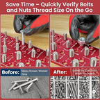 Thread Checker, Rustproof Nut and Bolt Thread Checker, Wall-Mountable Bolt Size - Image 6
