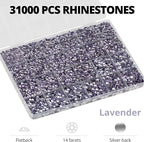 33000Pcs Lavender Rhinestones for Bedazzling, Mixed Sizes 2, 6mm Bedazzle Kit - Image 3