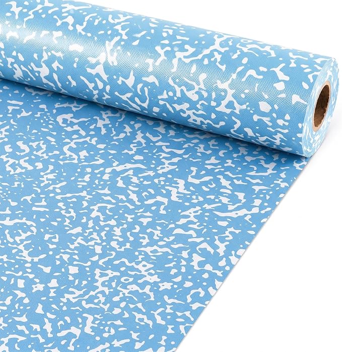 Blue Composition Bulletin Board Roll Non-Woven Fabric Poster 16in X 20ft | Back by ClassyWhimsy