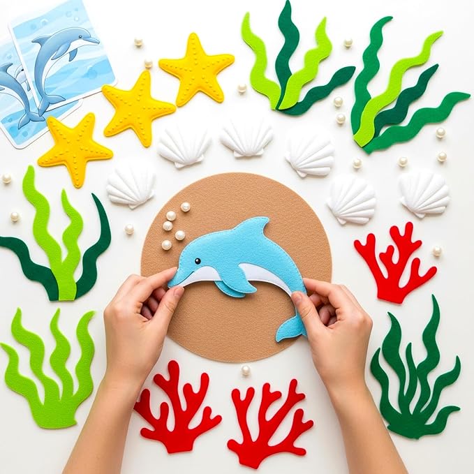 Caydo 12PCS White Self Adhesive Felt Sheets, Felt - Image 6