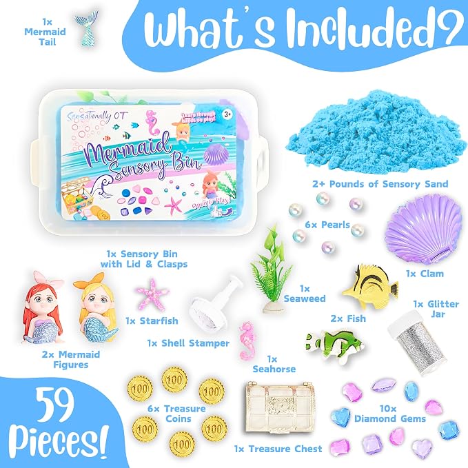 38 PCS Mermaid Sensory Bin - Image 2