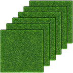 KISEER 6 Pack Fairy Garden Grass 6 x 6 Inches Miniature Artificial Craft Grass by KISEER