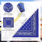 100 Pack Bandanas Unisex Paisley Bandanas Bulk Multi Purpose Cowboy Head Wrap - Image 5