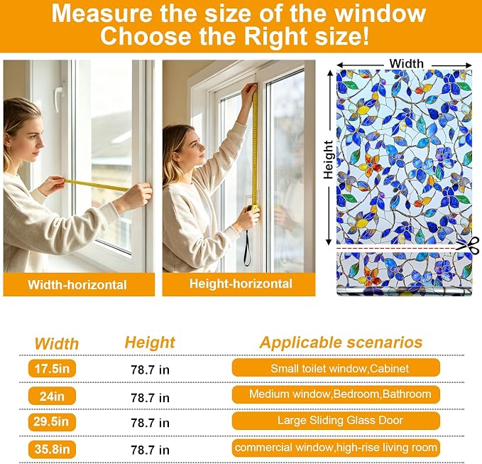 Countewol Privacy Window Film Upgraded 24H Day & Night Privacy Heat Insulation - Image 7