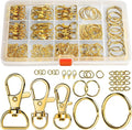 LEOBRO Keychain Making Kit, Metal Lobster Claw Clasps and Key Chain Rings by LEOBRO