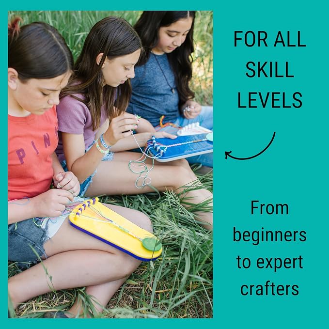 Choose Friendship Bracelet Making Kit – 20 Pre-Cut Threads, Portable Loom - Image 4