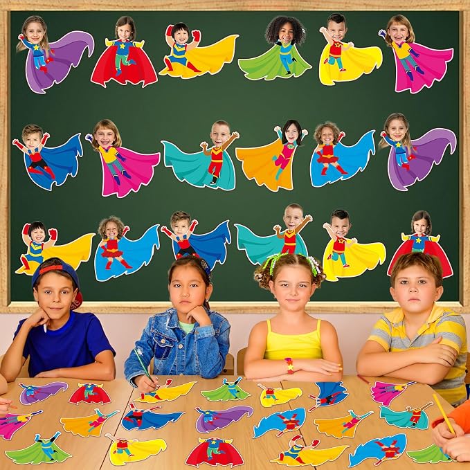 gisgfim 80Pcs Super Theme Hero Cutouts Back to School Decorations Bulletin - Image 5