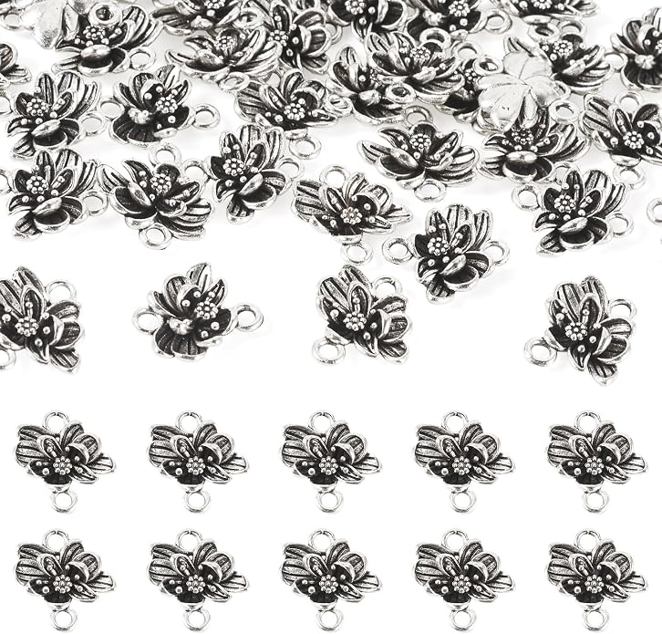 Craftdady Tibetan Style Antique Silver Alloy Pendants Cute Metal Dangle Charms - Image 6