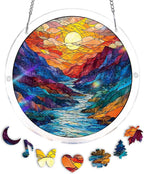 Acrylic Puzzle Suncatcher, Moon Canyon Sun Catcher by Unknown