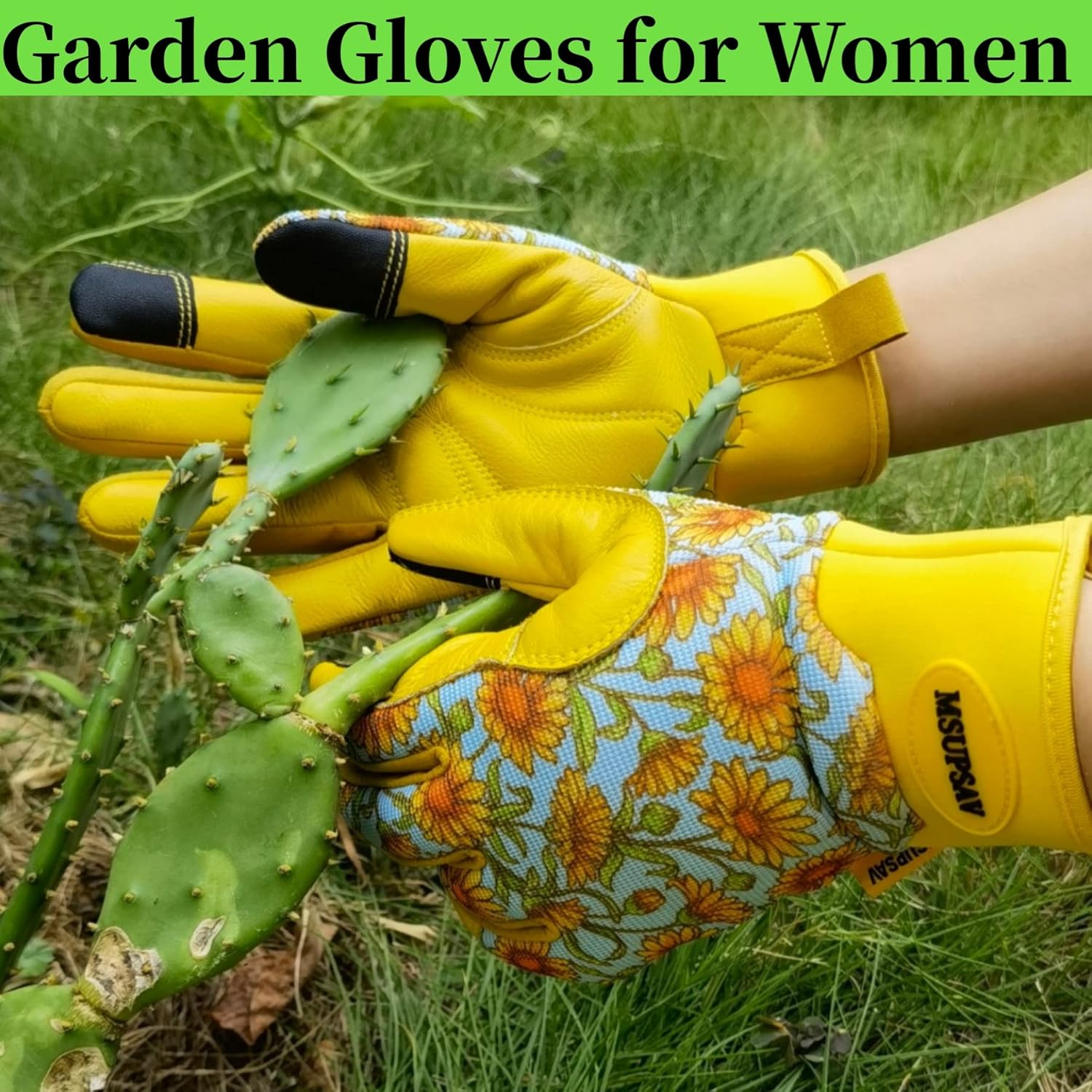 Thorn Proof&Puncture Resistant Gardening Gloves with Grip,Garden Gloves for Women, Leather Work Gloves,Gifts