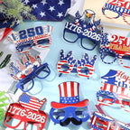 Pajean 48 Pcs USA Patriotic Party Decorations Eyeglasses 250th Anniversary - Image 4