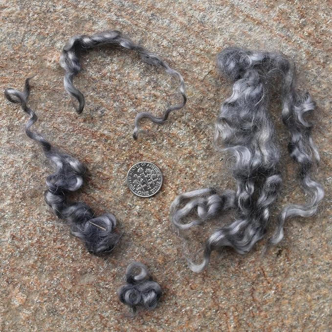 Kid Mohair Locks. Organic Hand Dyed Premium Wool Fiber - Image 2