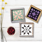 Stencils for Painting on Wood Reusable 3inch Barn Quilt Stencil for Crafts - Image 4