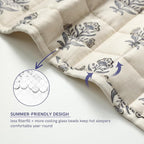 YnM 15lbs Weighted Blanket for Adults, Linen Heavy Bed Throw Blanket - Image 5