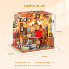 RoWood DIY Miniature Dollhouse Kit, 1:24 Scale Tiny House Building Kits - Image 7