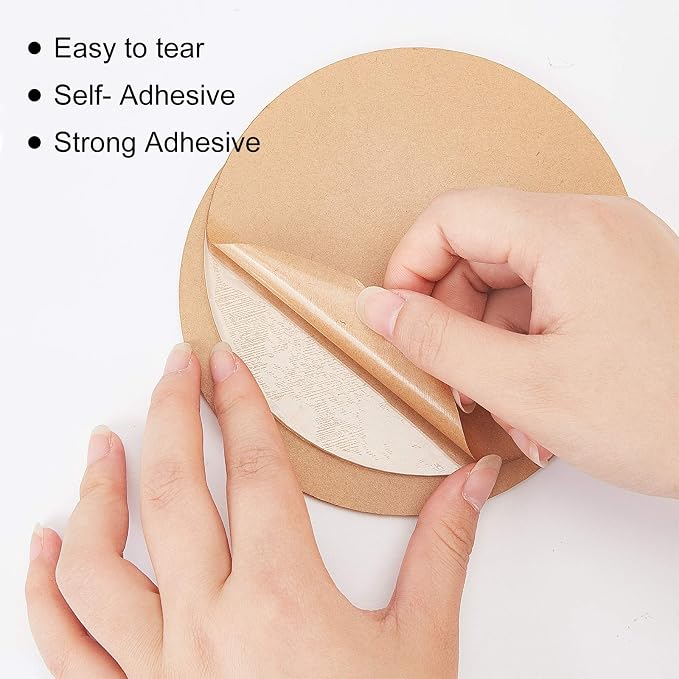 BENECREAT 5PCS 5 Inch Clear Acrylic Sheet Round Circle Dis Acrylic Sheet - Image 3