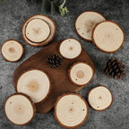 SENMUT Unfinished Wood Slices 30pcs 2.8"-3.0" Wood Circles - Image 6