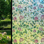Retro Flowers Window Privacy Film, Magnolia Stained Glass Decorative Window Film - Image 5