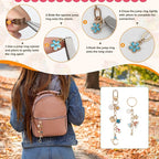 Starry 223Pcs Keychain Making Kit Bag Charm Kit 86 Charms 10 Keychain Clips - Image 3