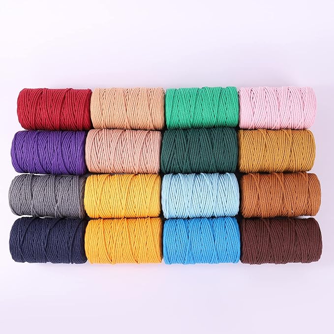 Khaki Cotton Macrame Cord, 4mm x 109Yards, Crafts & More - Image 5