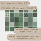 Cotton Satin Patchwork Fabric Panel – 35 Designs, 20×20 cm Squares, Single - Image 5