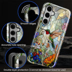 for Samsung Galaxy S23 FE Case, Hummingbird Wildflower Stained Glass Pattern - Image 5