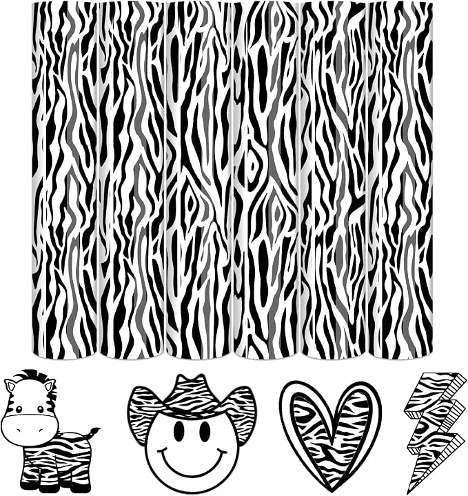 Tintnut Black Zebra Heat Transfer Vinyl, 6 Sheets 12" x 10" Iron on Vinyl | by Tintnut