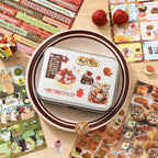 Girl's Japanese Retro Sticker Book, 1000+ Cute Comics Style Food Stickers - Image 4
