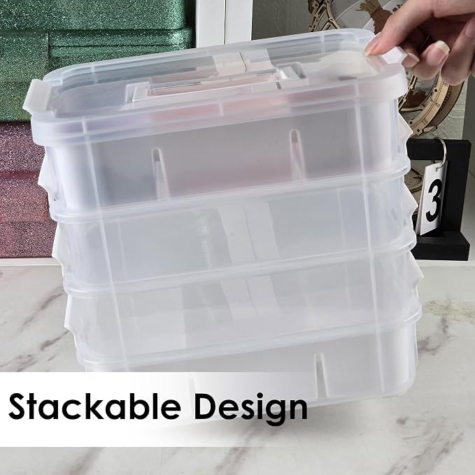 CraftGenes Craft Organizers and Storage, 10QT 4-Layer Durable Sewing Organizer - Image 9