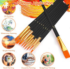 Soucolor Acrylic Paint Brushes Set, Halloween Pumpkin Ceramic Crafts Supplies - Image 4