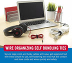 VELCRO Brand ONE-WRAP Cable Ties, 8 x 1/2" Black Cord Organization Straps - Image 3