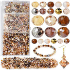Faceted Rondelle Glass Beads for Jewelry Making AB Color 1000pcs Crystal Spacer by KINGSHINE