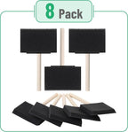 Bates- Foam Paint Brushes, 4 Inch, 8 Pack, Wooden Handle | Sponge Brushes - Image 2