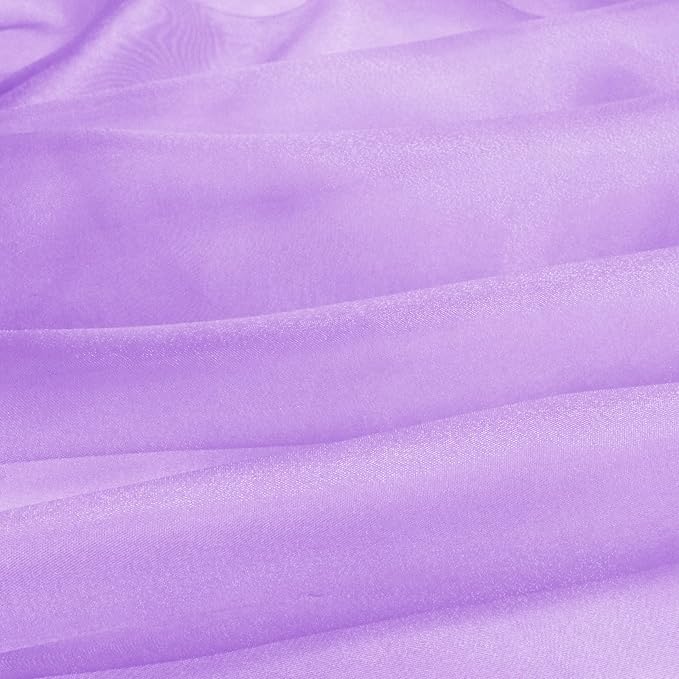 VACVELT Light Purple Sheer Organza Fabric by The Yard 60" Wide | - Image 7