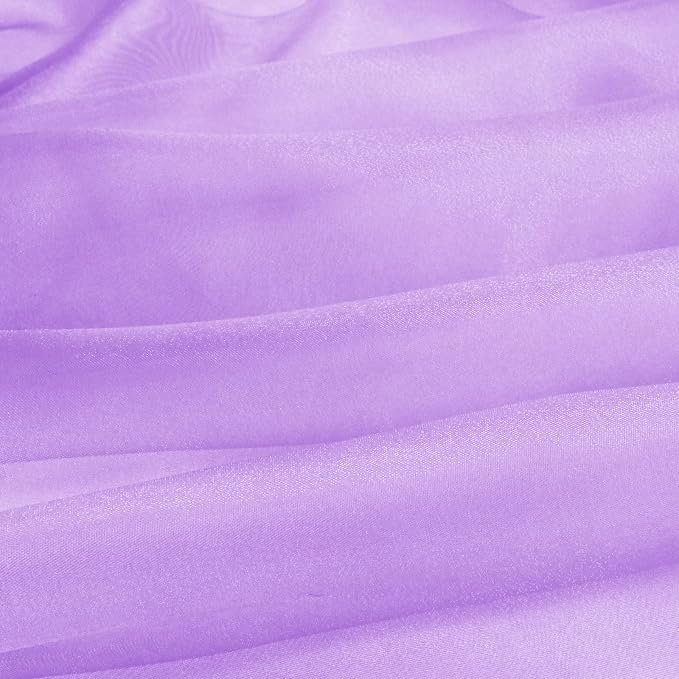 VACVELT Light Purple Sheer Organza Fabric by The Yard 60" Wide | - Image 7