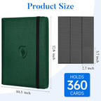 Premium 9 Pocket Card Binder for 360 Cards, Fabmaker PU Cover Trading Card - Image 6