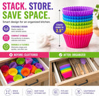 Cupcake Liners - Reusable Silicone Cupcake Baking Cups - Non-Stick Baking - Image 9