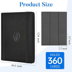 Premium 9 Pocket Card Binder for 360 Cards, Fabmaker PU Cover Trading Card - Image 6