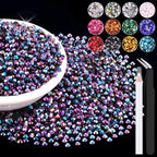 8000PCS 3mm Resin Jelly Rhinestones in Bulk, Bedazzling Flatback Crystals by BELLEBOOST