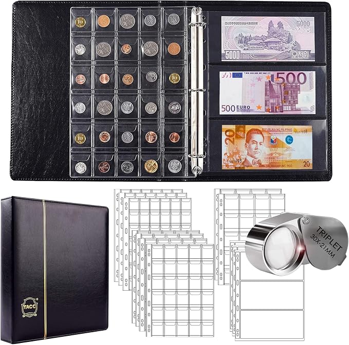 295pcs 2 in 1 Coin Collection Book Set, Coin Collection Supplies, Coin Holders by carinacoco
