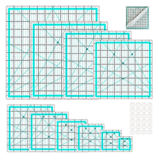 Quilting Rulers, 10 Quilting Square Ruler Templates by HUIFARI