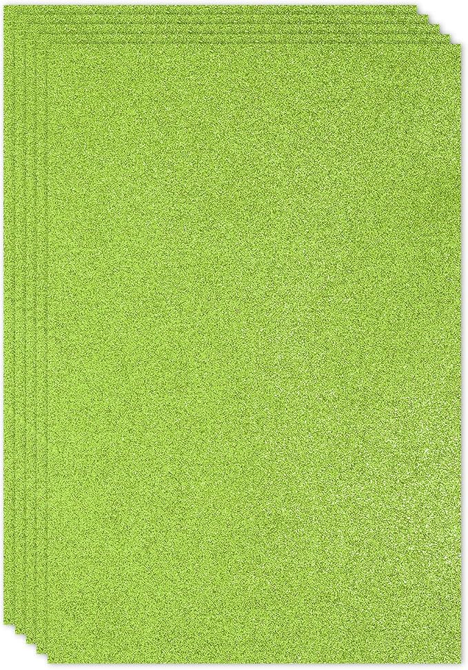 PATIKIL Light Green Shiny EVA Glitter Foam Sheet 11.8 x 7.9 Inch 2mm Thick by PATIKIL