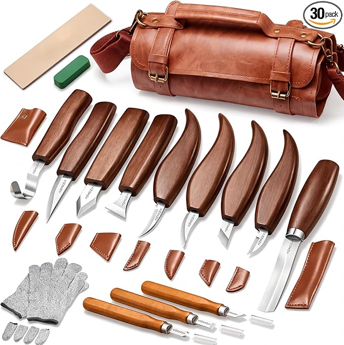 Wood Carving Kit, Professional Whittling Knife Set, Wooden Hand Knives by Unknown