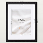 eletecpro 12x16 Vintage Picture Frame, Glass Cover, Horizontal or Vertical - Image 3