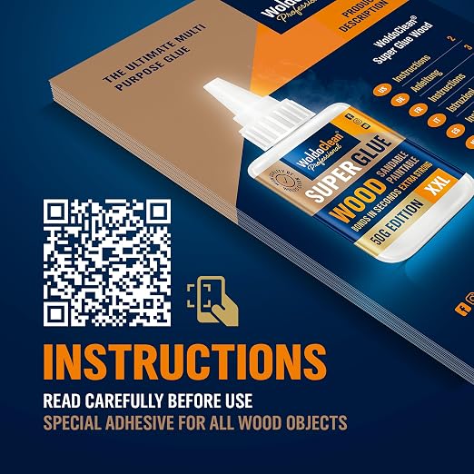 WoldoClean Super Glue for Wood 50g Extra Strong Gel - Image 8
