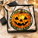 Jack-o'-Lantern Pumpkin Acrylic Suncatcher - Image 7
