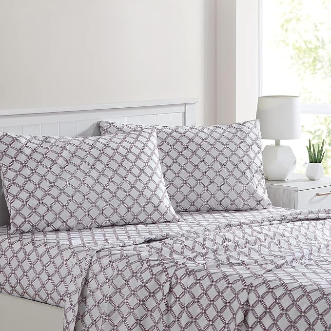 Modern Threads Printed 4-Piece Extra Soft Bedding Sheets & Pillowcase Set - Image 2