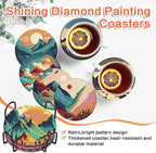 ijbnhd 8 Pcs Sunset Diamond Painting Coasters - Image 4