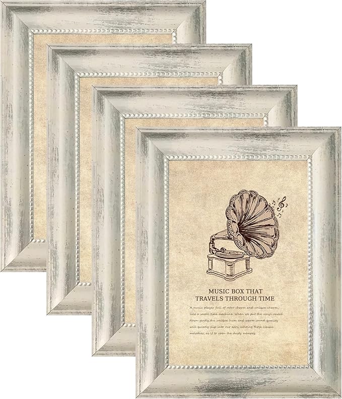 4×6 Picture Frame Set of 4, Vintage Photo Frame, Rustic Retro Picture Frame by TKYGU